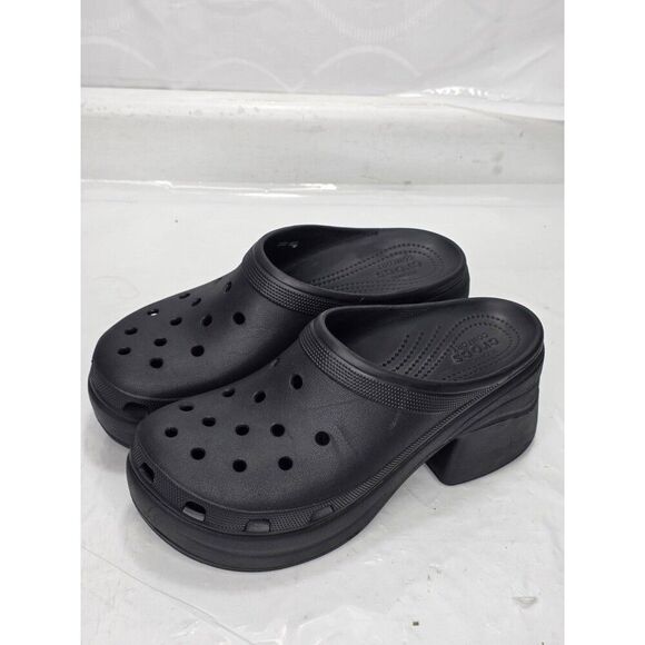 Crocs Siren Clog Black Men Unisex Slip On Casual Chunky Heel Sandal Size M 13 main image 6